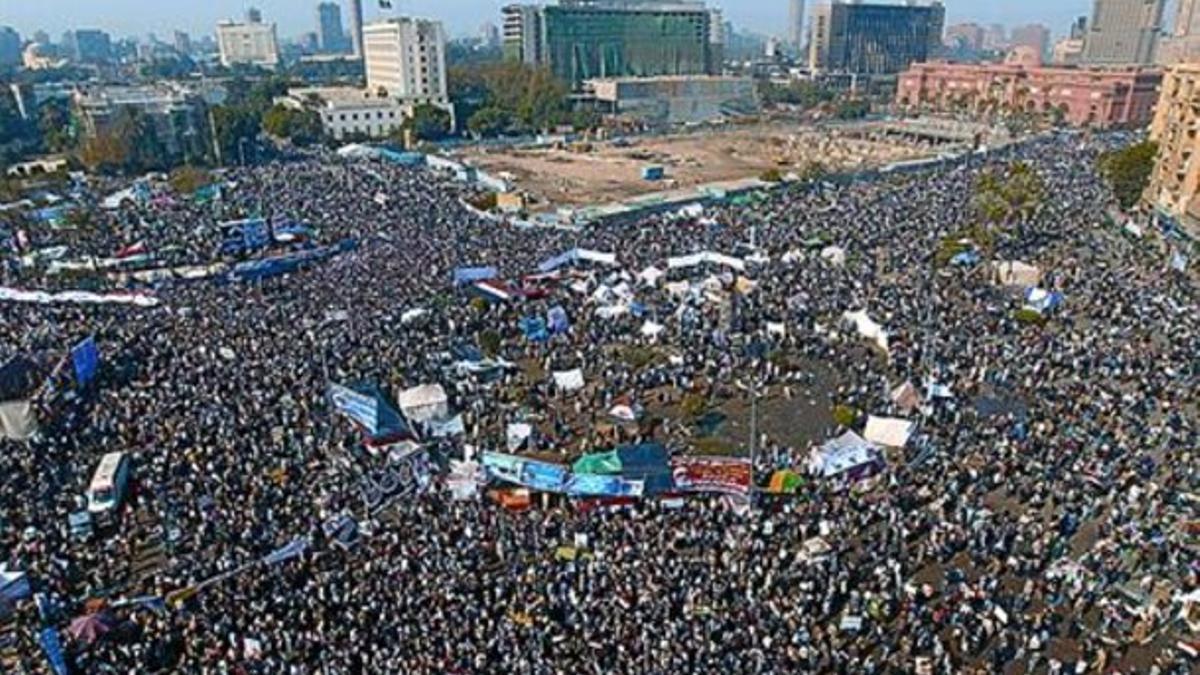 Concentración 8Una multitud en la plaza Tahrir.