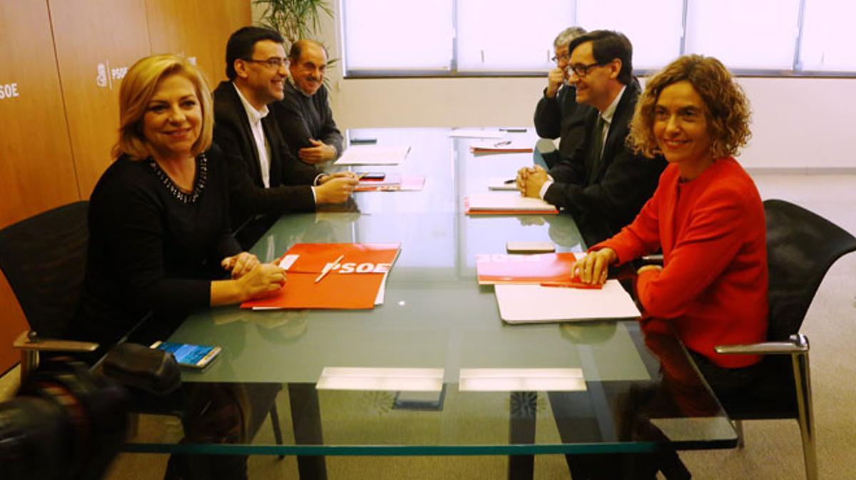 El PSOE evalúa la reunión con el PSC como de ’buen tono’.