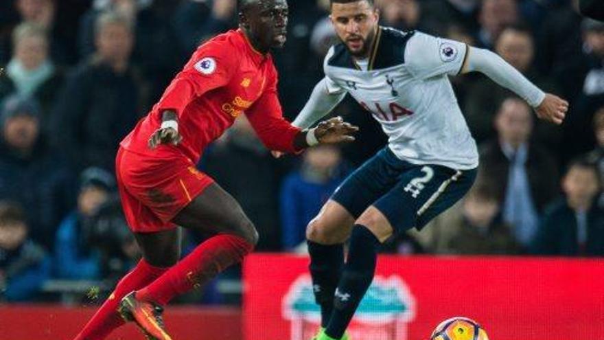 Sadio Mané va marcar els dos gols del Liverpool, ahir a Anfield