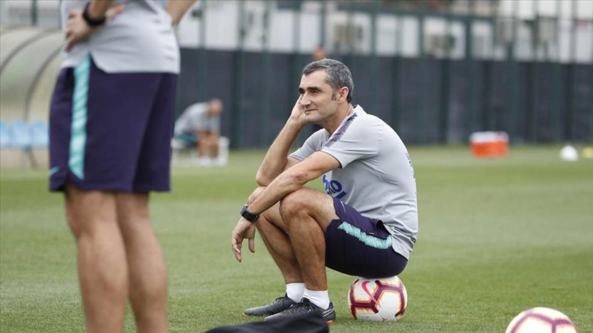 Valverde contempla la sesión de forma distendida