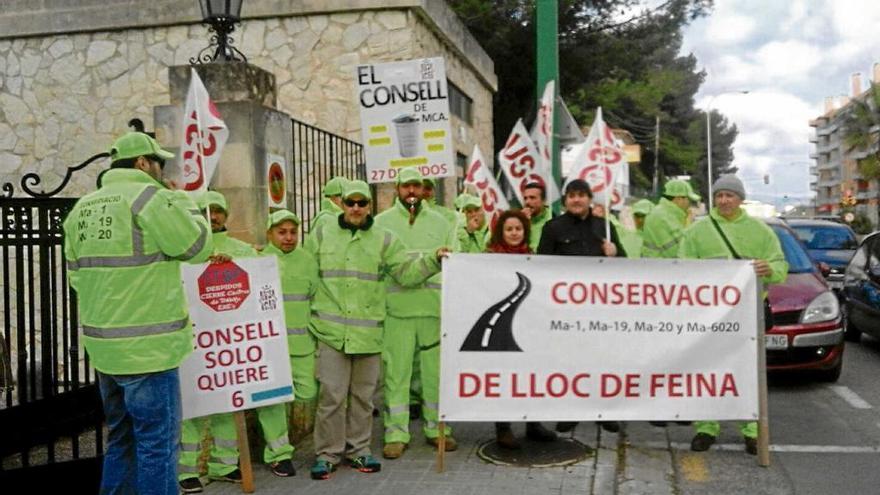 Protesta de los trabajadores de Carreteras