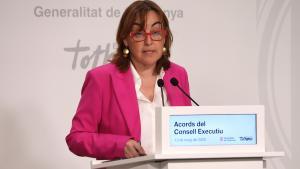 La portavoz del Govern, Sílvia Paneque, durante la rueda de prensa de este martes
