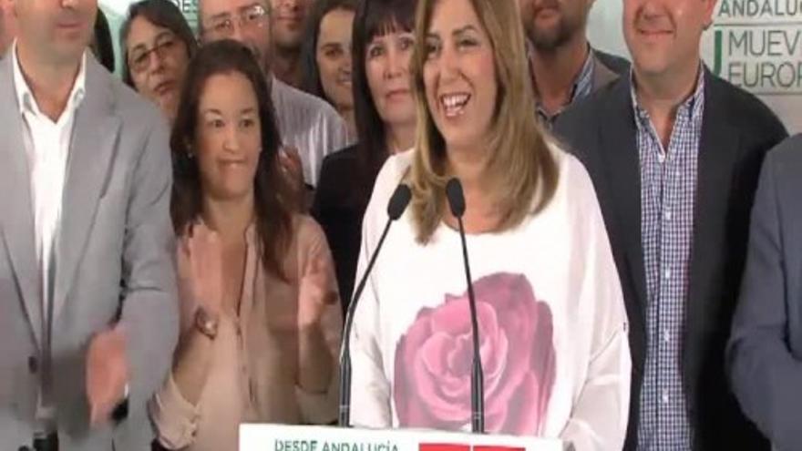 Susana Díaz: "Esta victoria del PSOE es el primer fruto del nuevo tiempo"