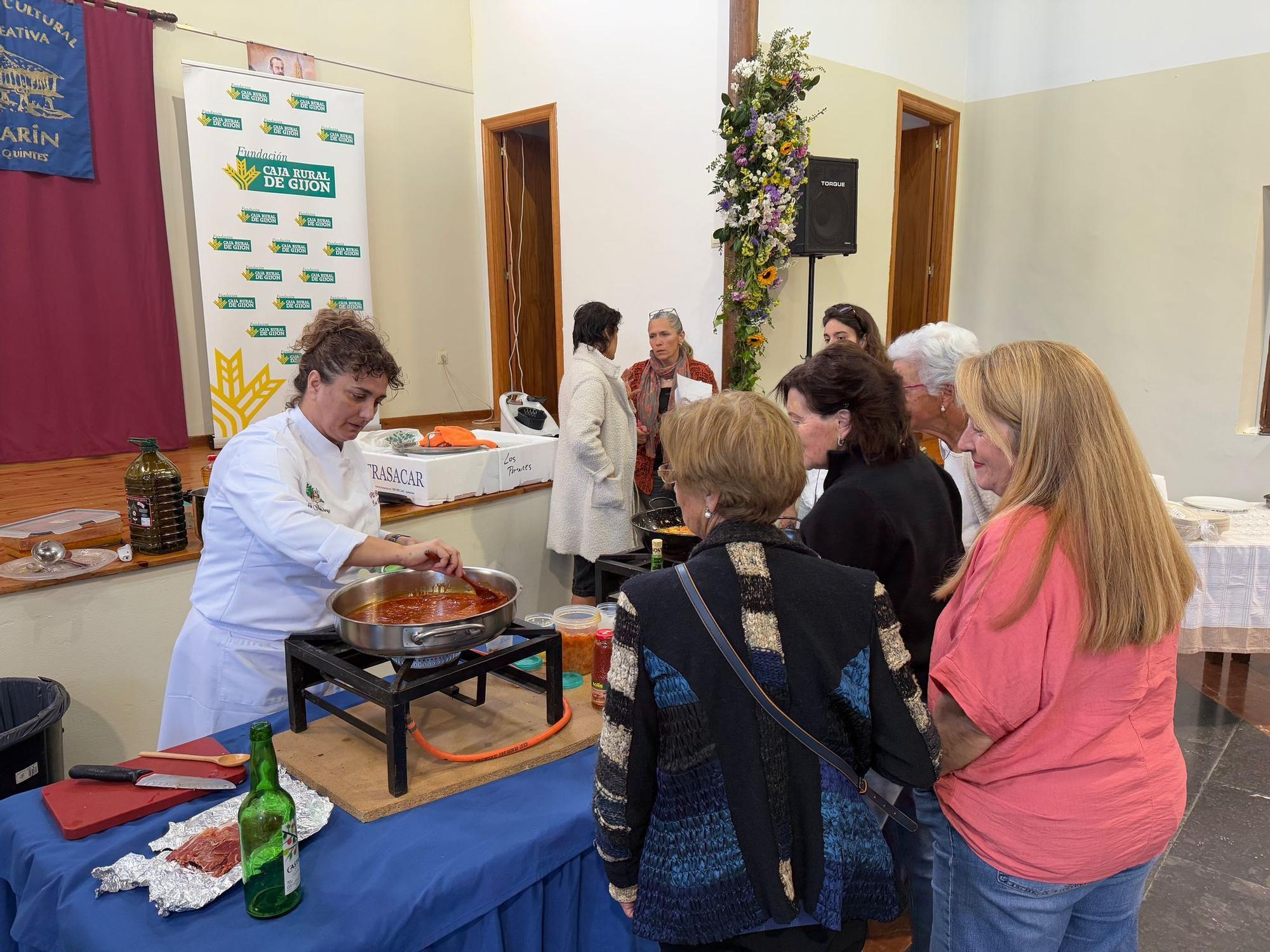 Así fue la masterclass de la guisandera Pilar Ramos con las llámparas como protagonistas en Quintes