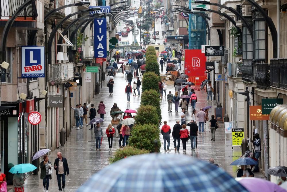 El tiempo en Vigo: el día de verano en el que llovió como si fuese invierno