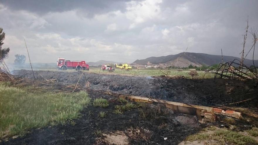 El fuego afectó a una superficie de 3.000 metros cuadrados próximos al camino de San Juan.