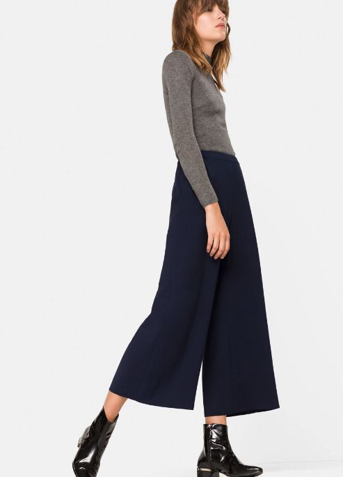 Pantalones culotte fluido de Uterqüe para Letizia Ortiz