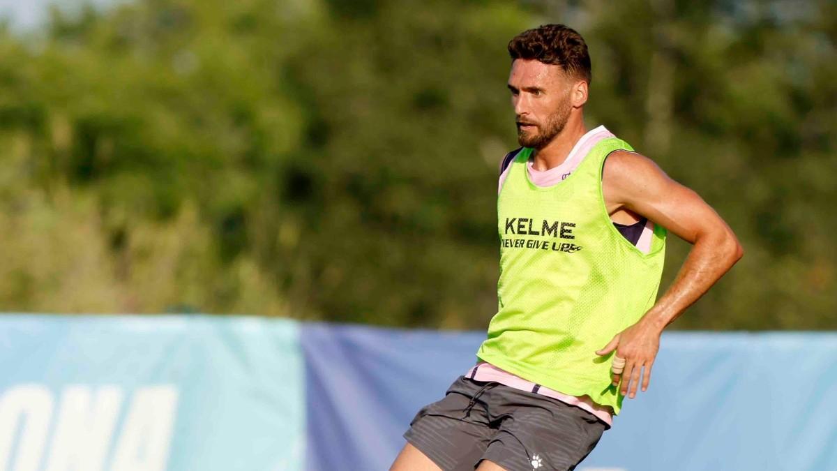 Sergi Gómez, durante un entrenamiento