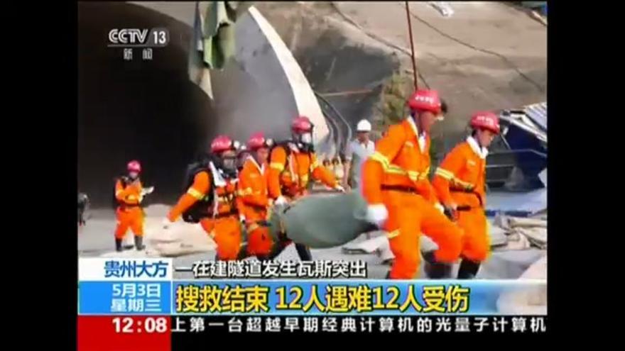 El derrumbe de un túnel en China provoca más de 12 muertos