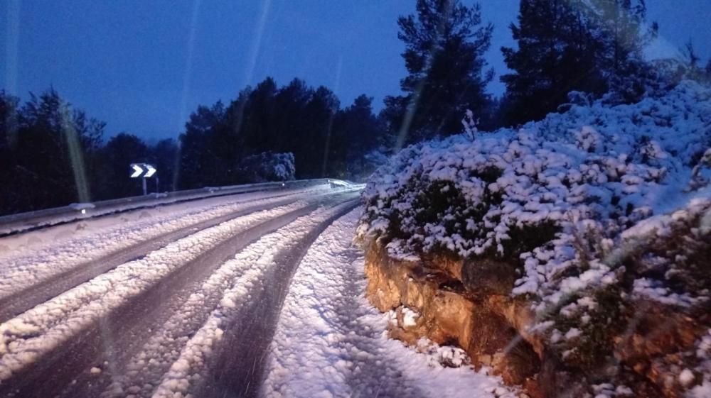 Carreteras cortadas en Moixent.