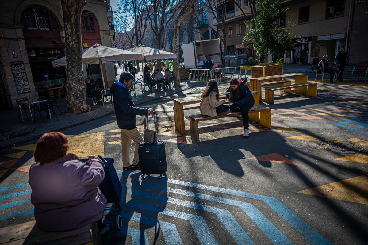 Imagen de la ’superilla’ de Sant Antoni, en Barcelona.