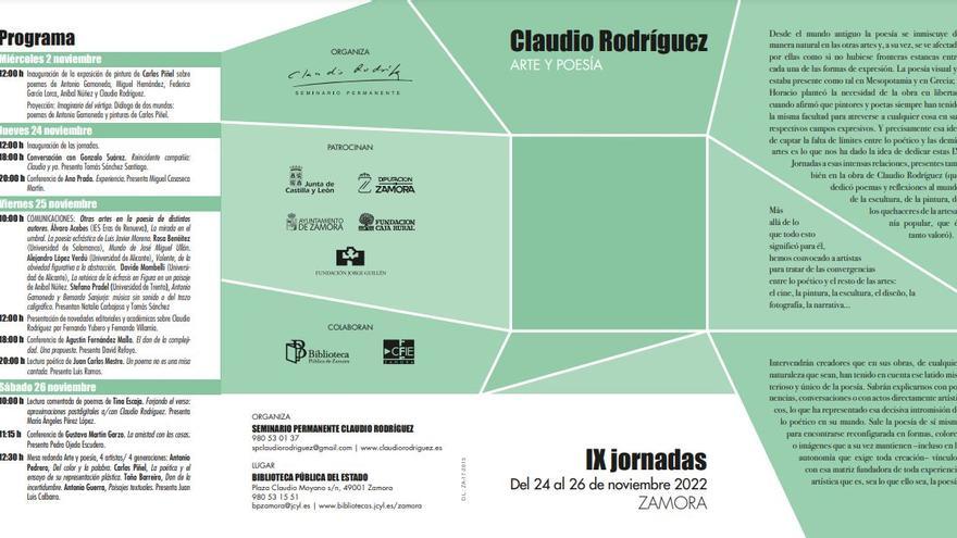 Programa Seminario Permanente Claudio Rodríguez