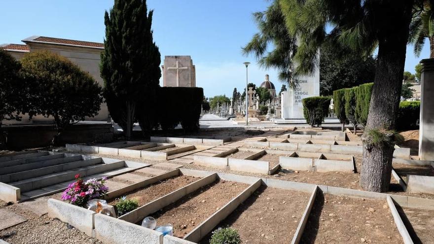 Vista general del pequeño cementerio destinado a los musulmanes.