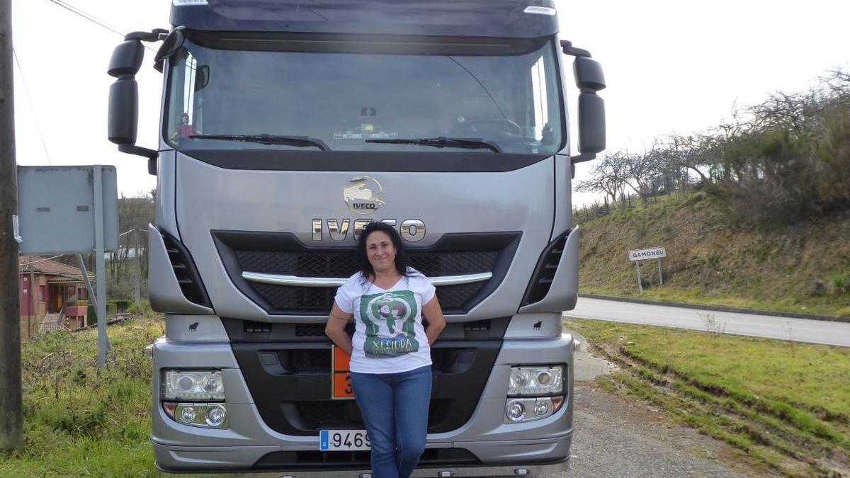 La camionera asturiana Isabel Hevia