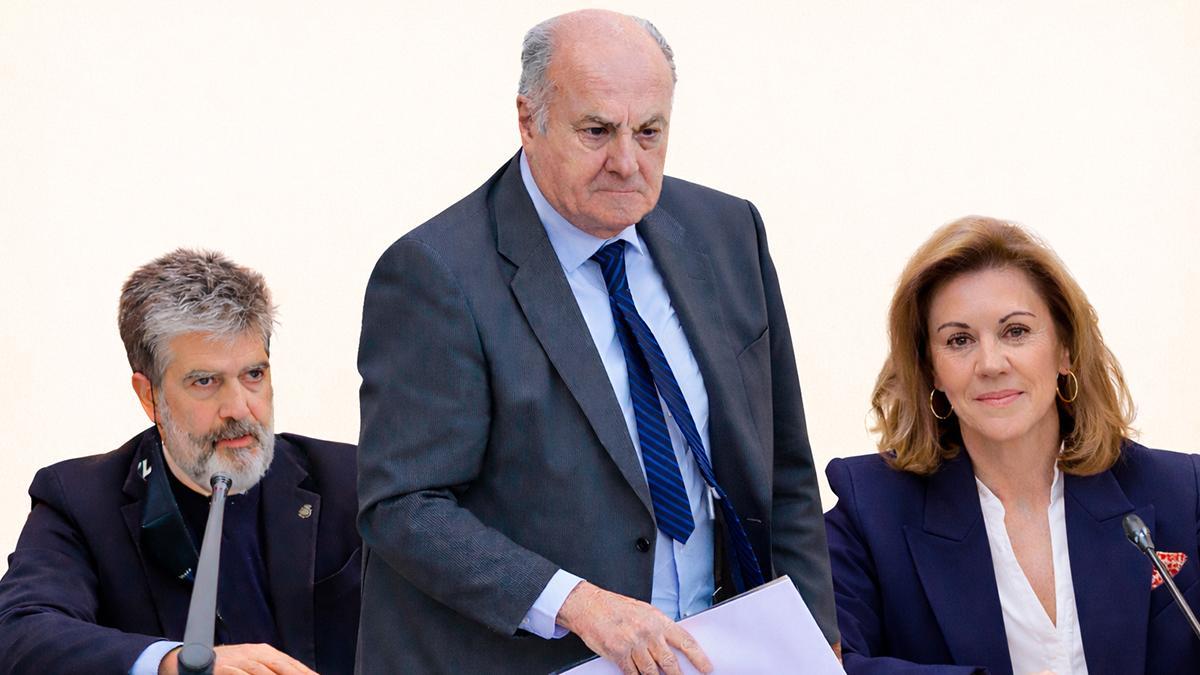 Ignacio Cosidó, Manuel García Castellón y María Dolores de Cospedal