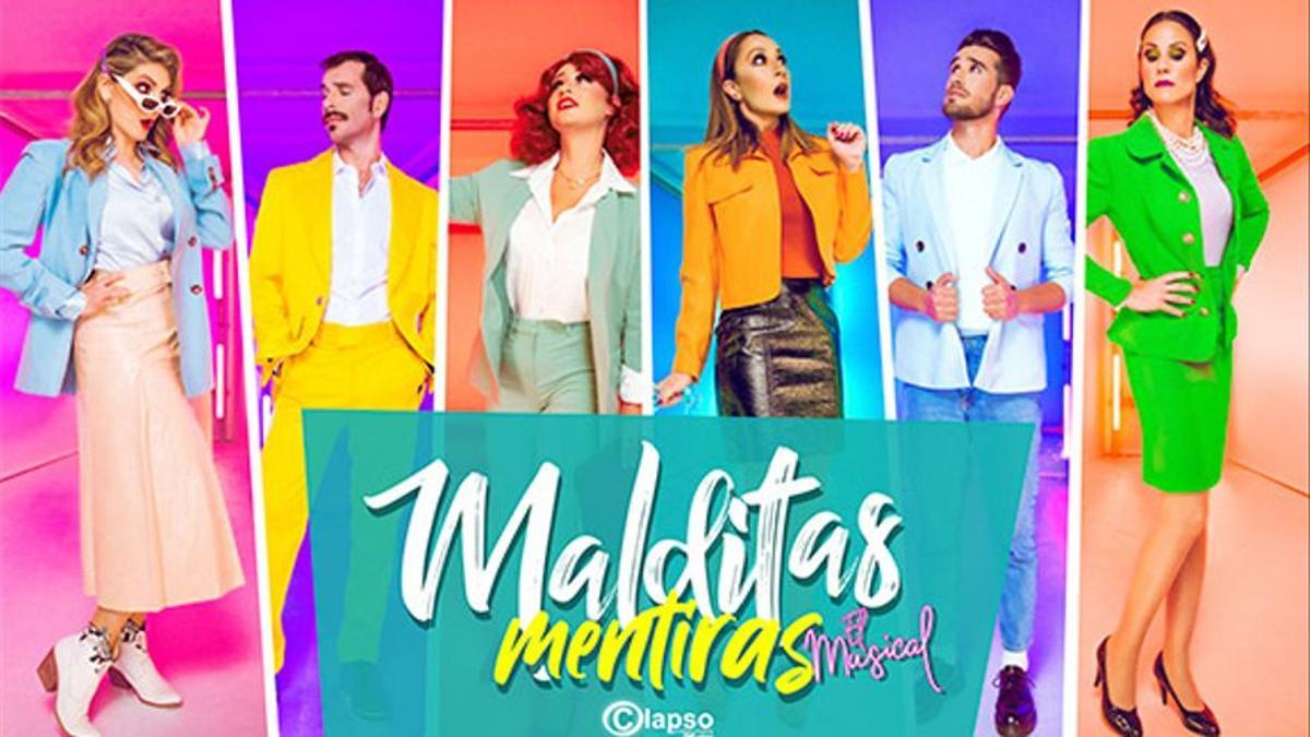 Cartel promocional de la obra 'Malditas Mentiras', de Clapso Producciones.