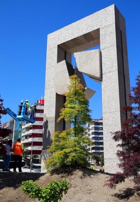 Así luce la Plaza de América de Vigo a unos días de finalizar su humanización