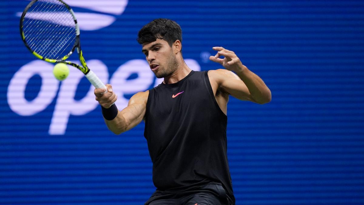 Carlos Alcaraz, durante la segunda ronda del US Open