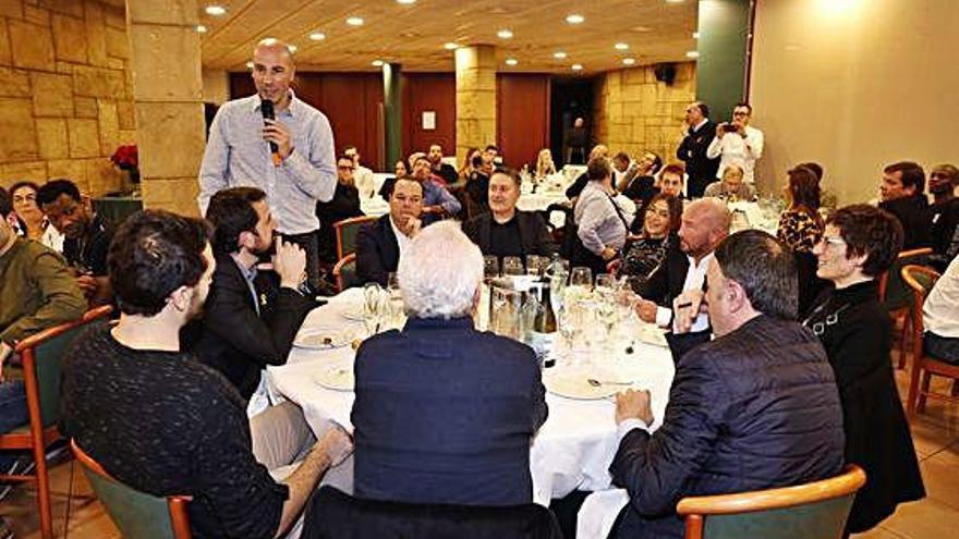 Joan Peñarroya, en el seu parlament al final del sopar