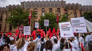 Manifestación de médicos en Barcelona Manifestación de médicos en Barcelona