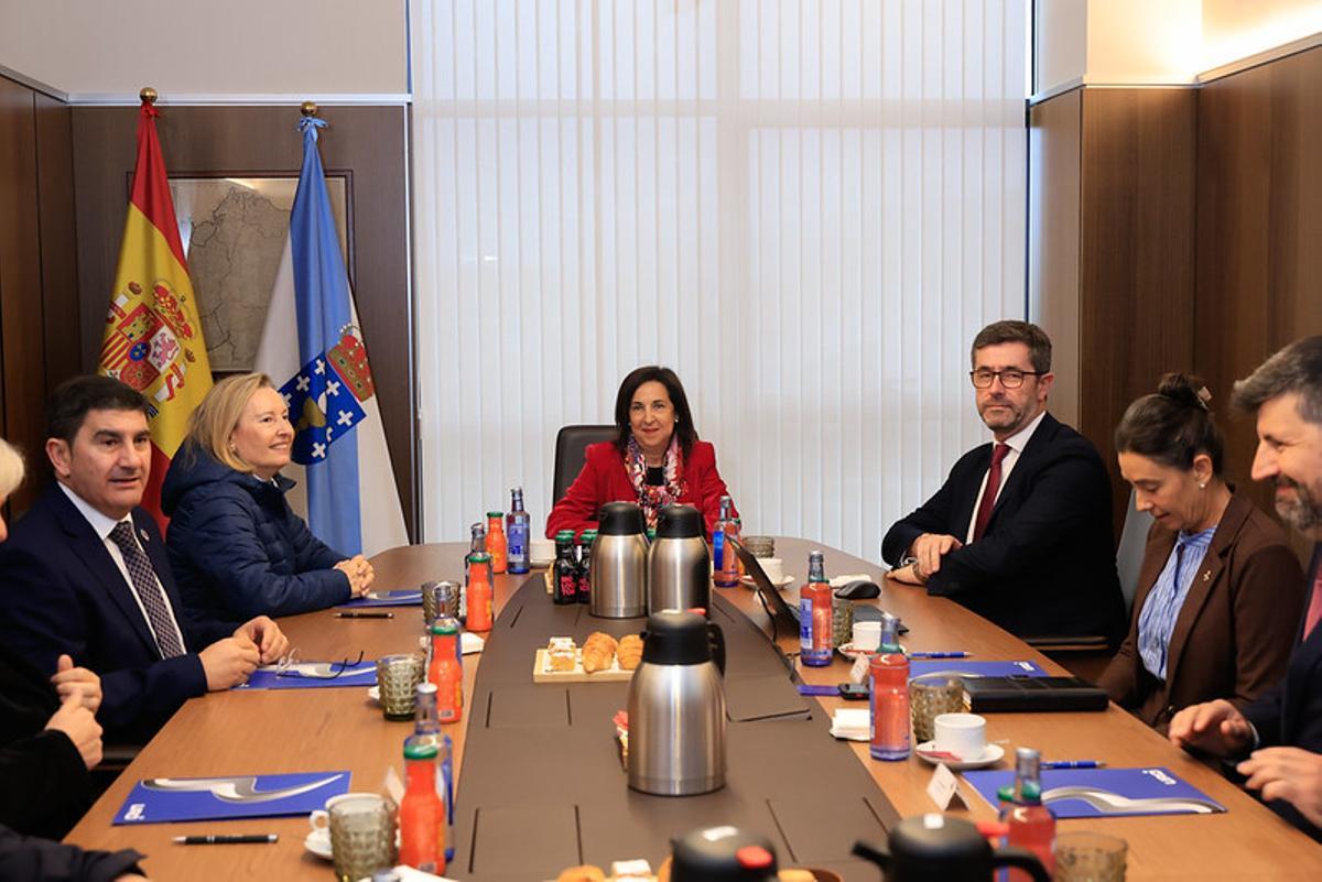 Robles, durante la reunión con los responsables de Urovesa