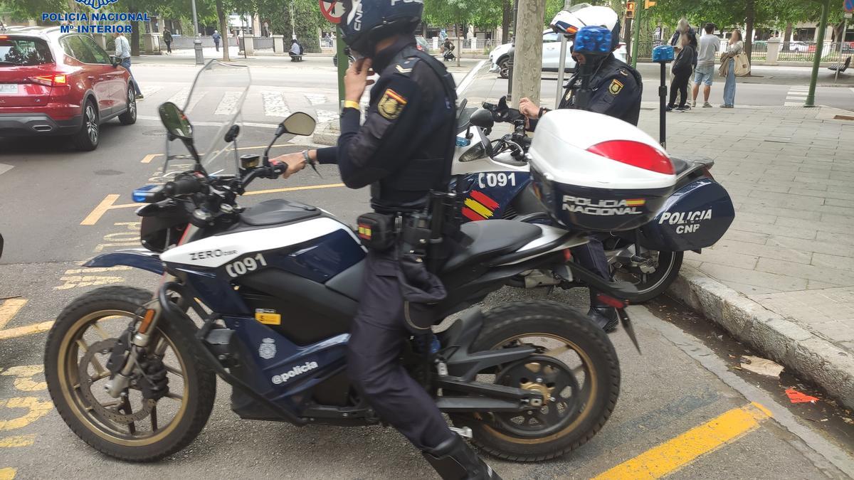 Motoristas de la Policía Nacional en Palma.
