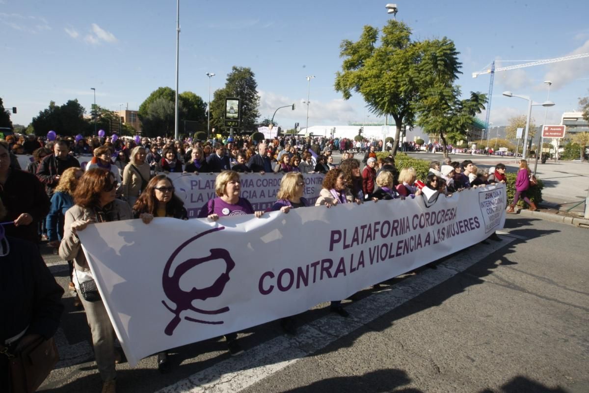 Multitudinaria manifestación contra la violencia hacia la mujeres