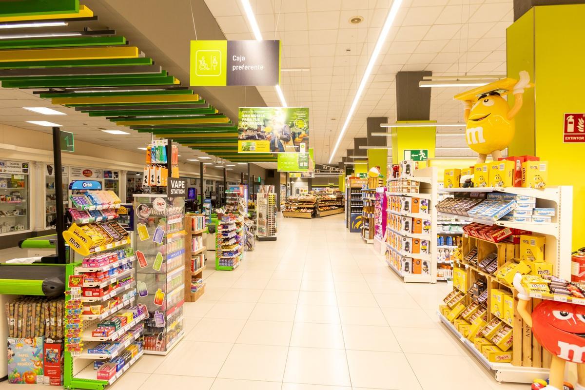 Interior del supermercado.