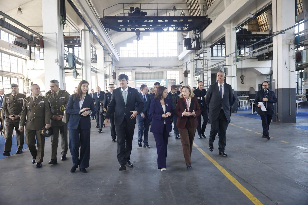 III Encuentro del Ecosistema de la Industria Nacional de Defensa centrado en el Corredor Norte, organizado por Indra en la Fábrica de Armas de La Vega, en Oviedo.