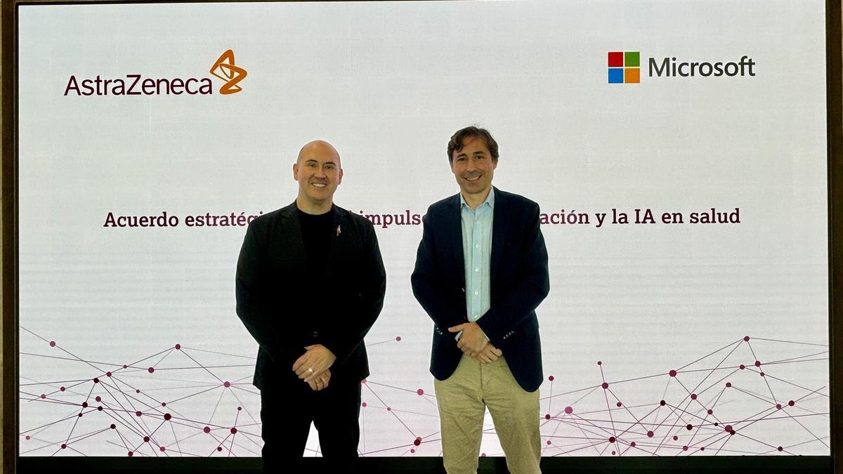 AstraZeneca y Microsoft firman una alianza para impulsar la innovación y la IA en salud