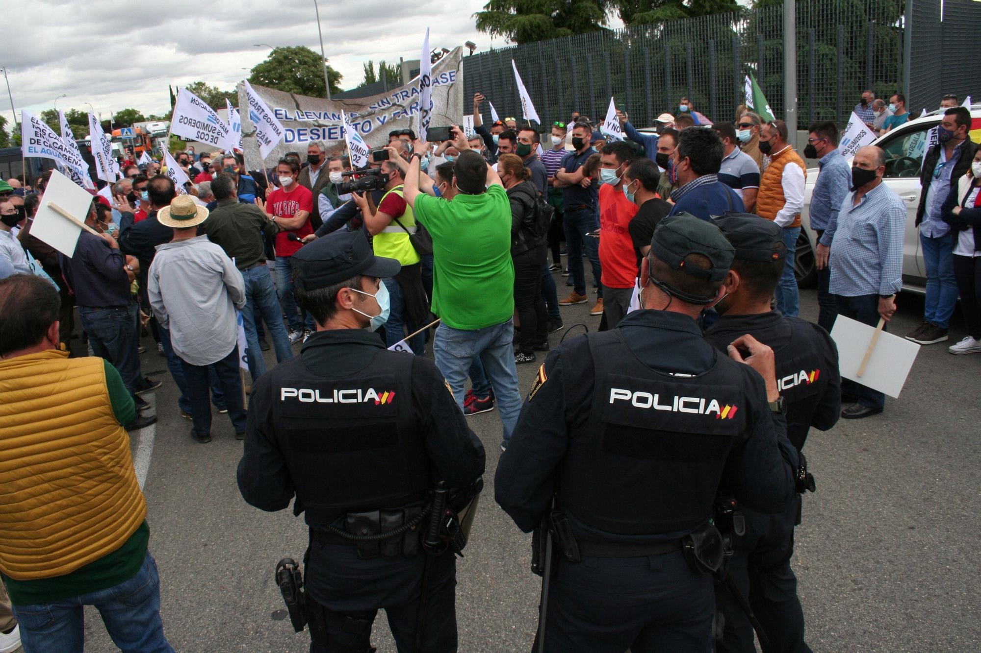 Manifestación de regantes en Madrid
