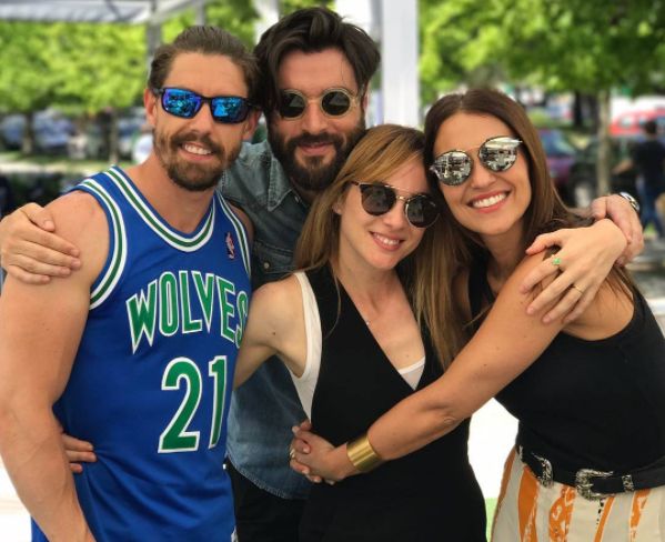 Marta Hazas y Paula Echevarría, junto a Adrián Lastara y Javier Rey