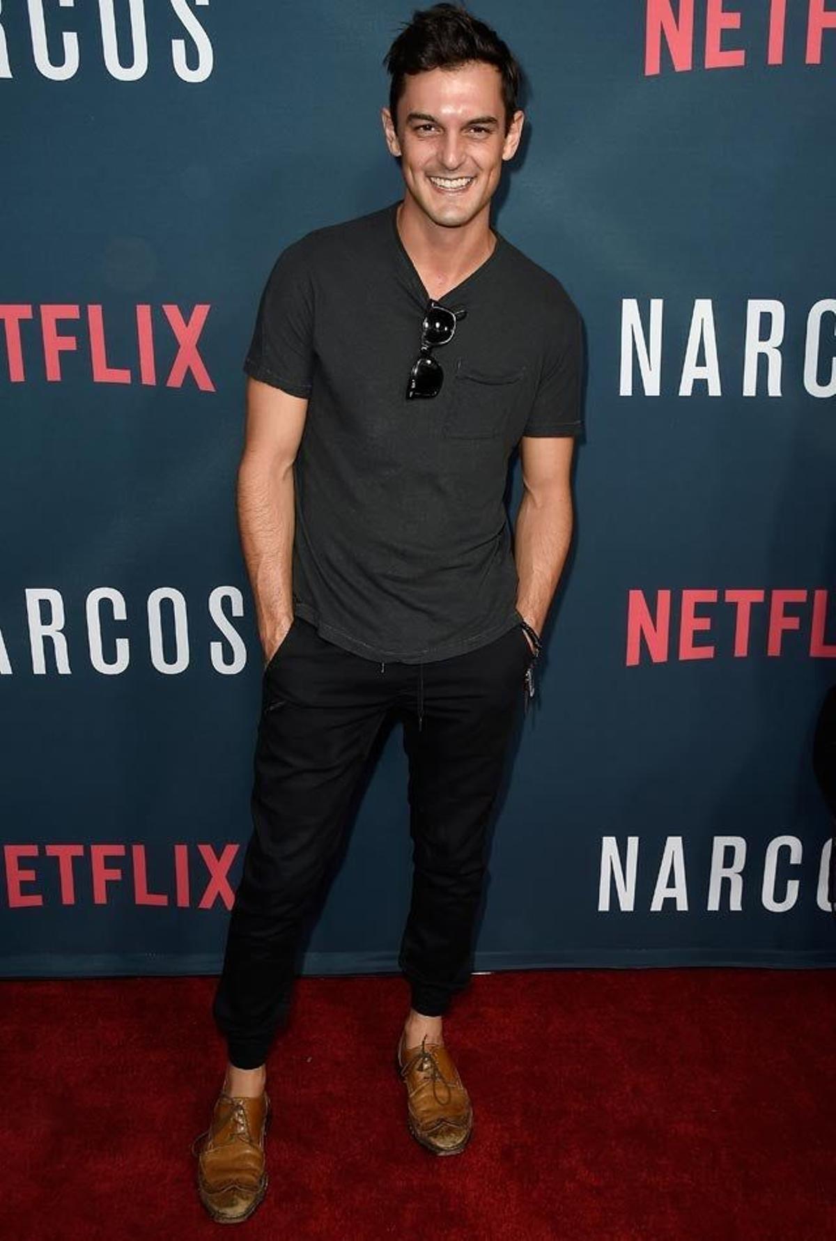 Wesley Taylor, en el preestreno de la segunda temporada de Narcos.