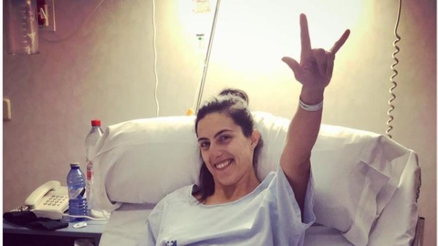 Sara García ya reposa en la cama del hospital