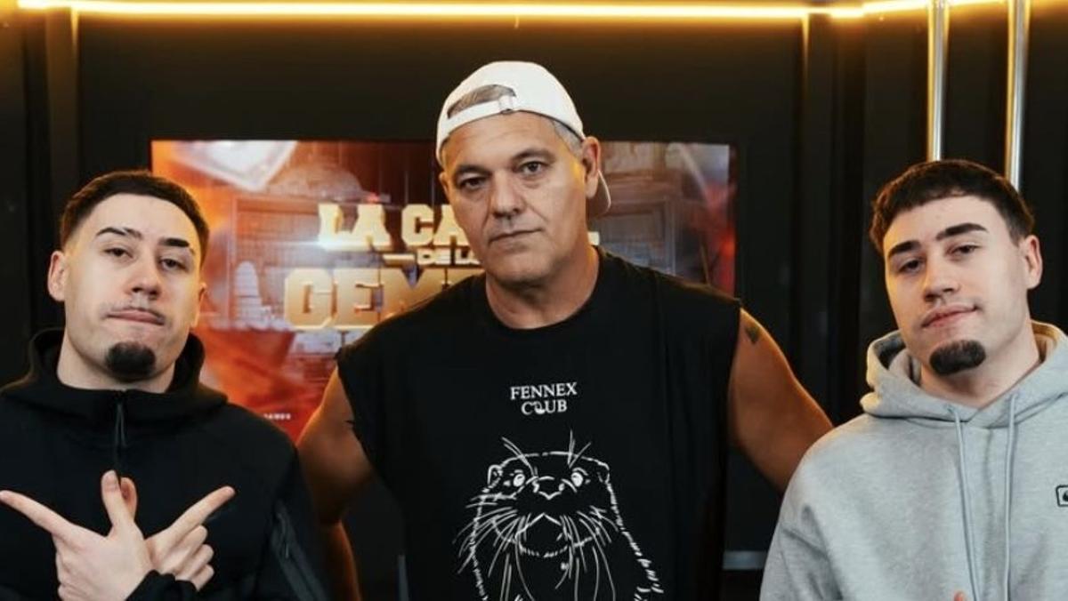 Frank Cuesta con los hermanos Ramos