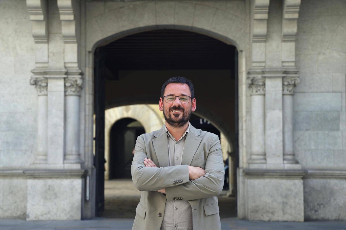 Lluc Salellas, a la plaça del Vi, aquest divendres.