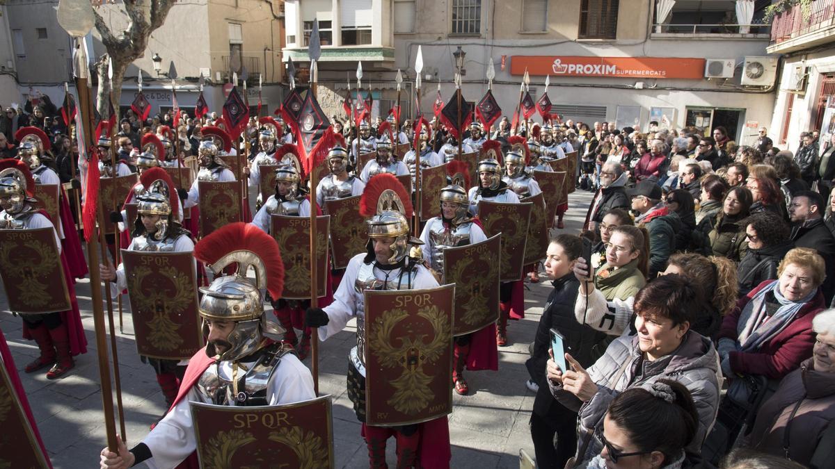 Armats a la plaça de l'Ajuntament de Sant Vicenç, en la trobada de l'any passat