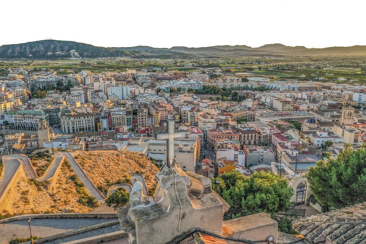 Panorámica del casco urbano de Orihuela, desde el Seminario