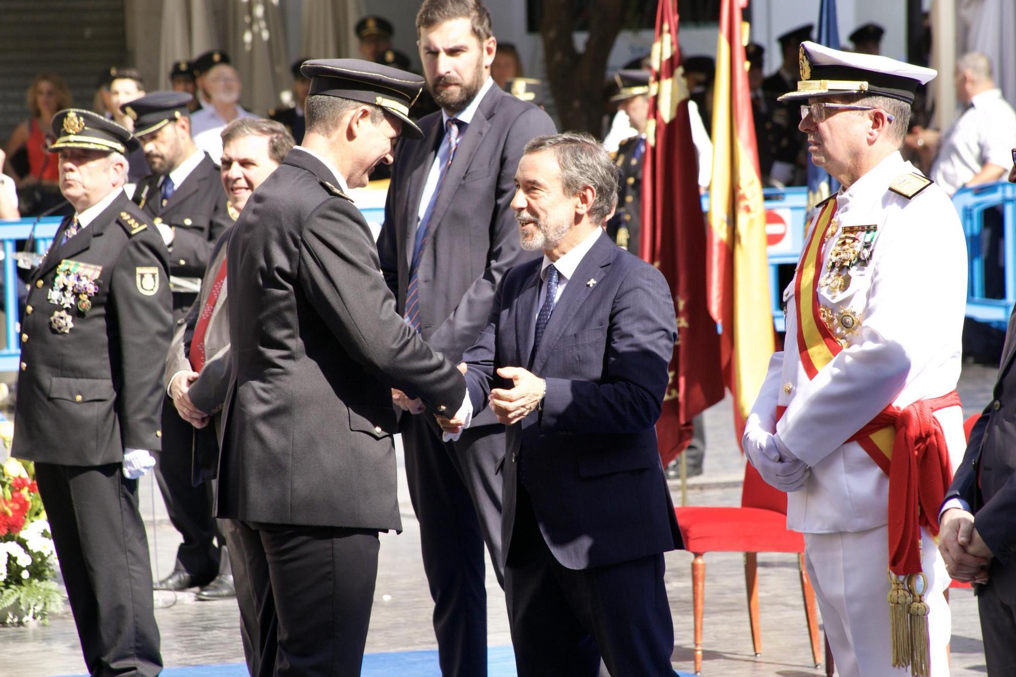 Las imágenes del acto de la Policía Nacional en Murcia por la Fiesta Nacional