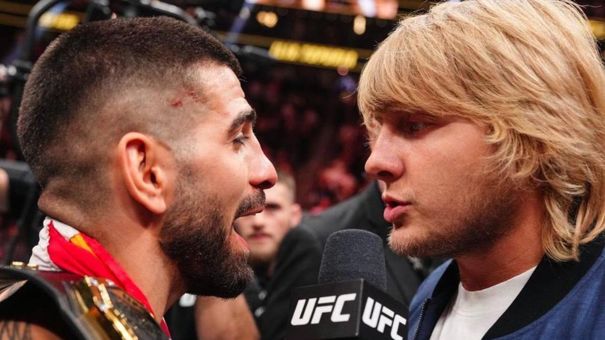 Topuria y Pimblett tuvieron más que palabras en Las Vegas en 2025