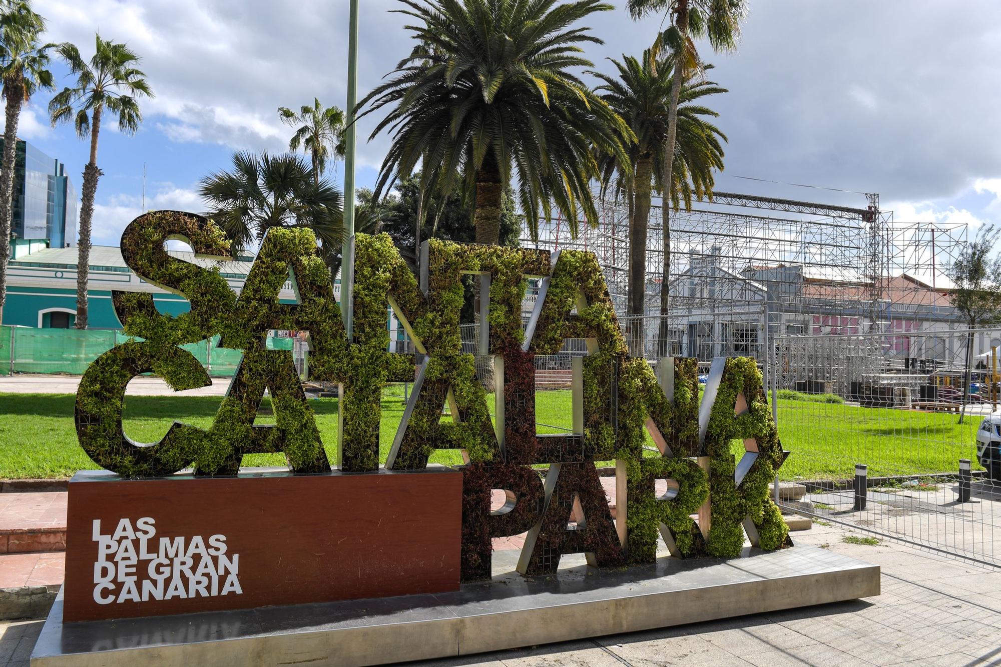 Montaje del escenario del Carnaval de Las Palmas de Gran Canaria 2023