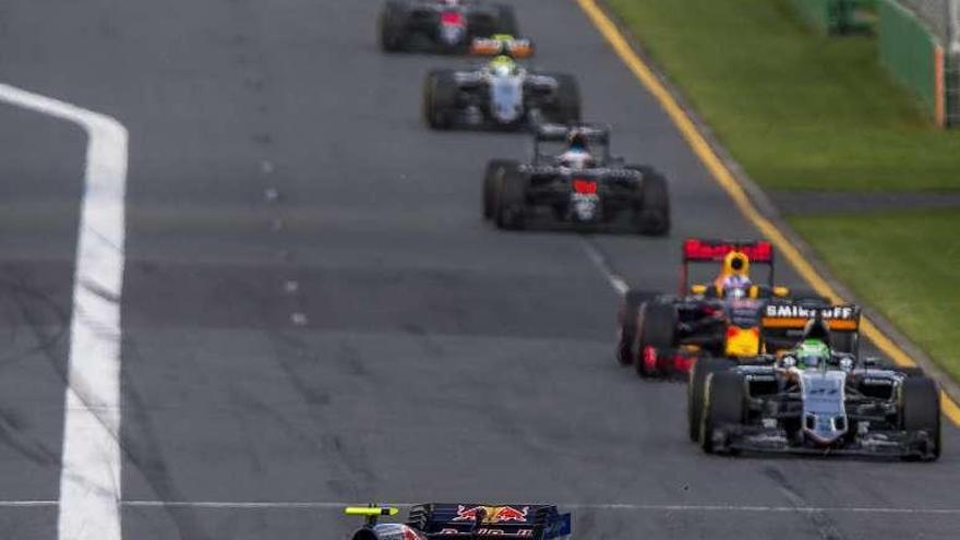 Carlos Sainz, ayer, en Albert Park. // Srdjan Suki