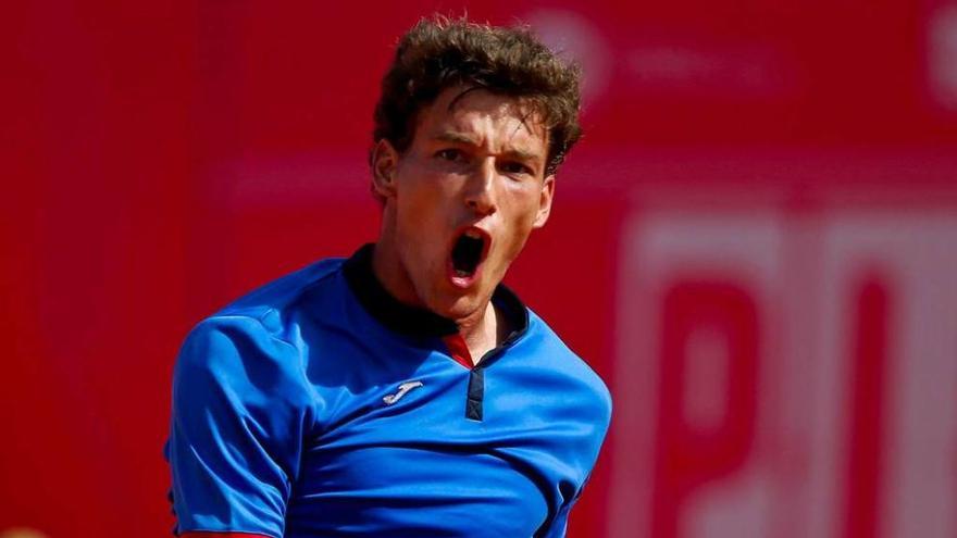 Pablo Carreño celebra una victoria.