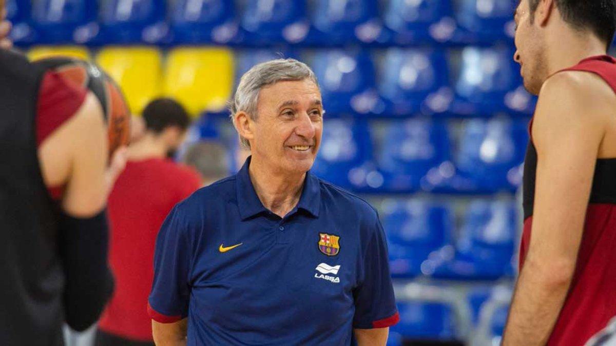 Pesic, relajado durante el último entrenamiento antes de viajar a Madrid