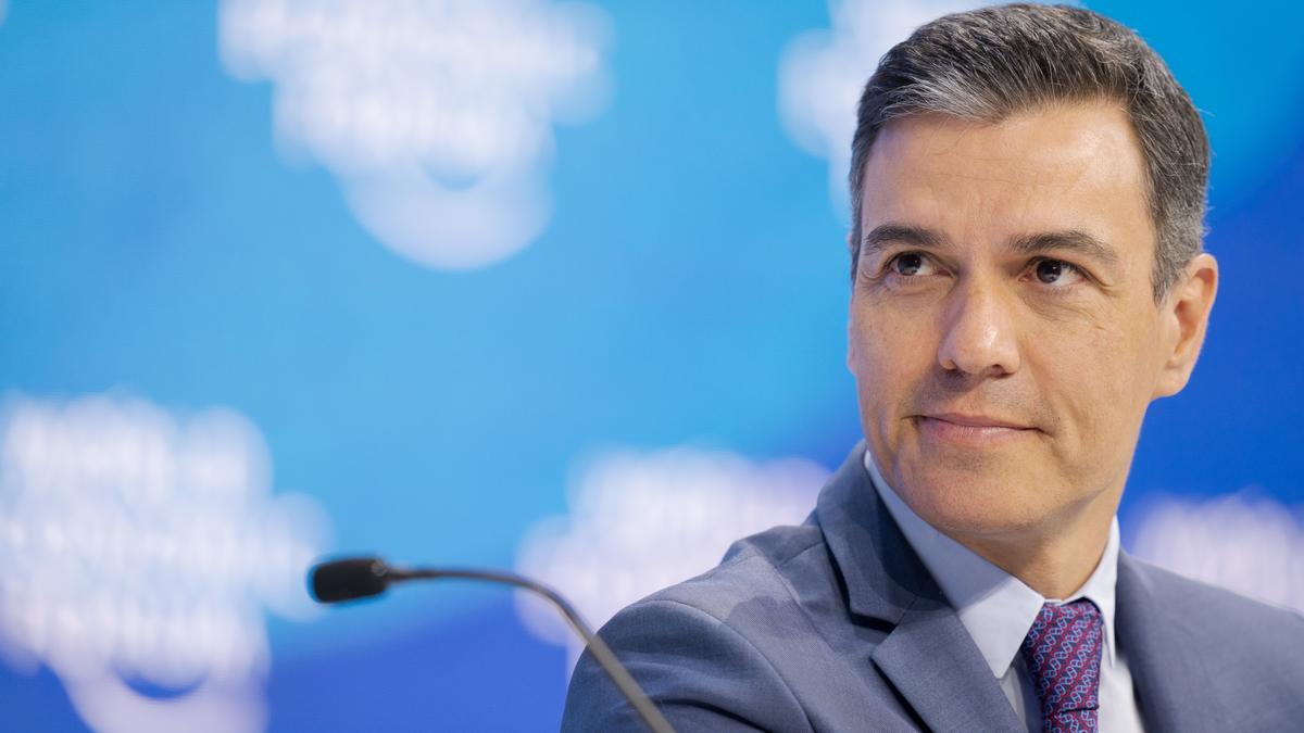 El presidente del Gobierno, Pedro Sánchez, en el Foro Económico de Davos.