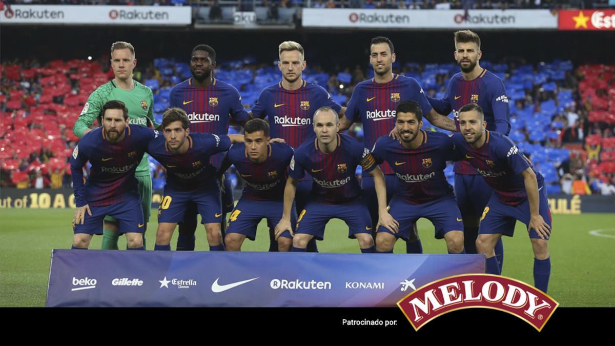 El Barça jugó toda la segunda parte con diez