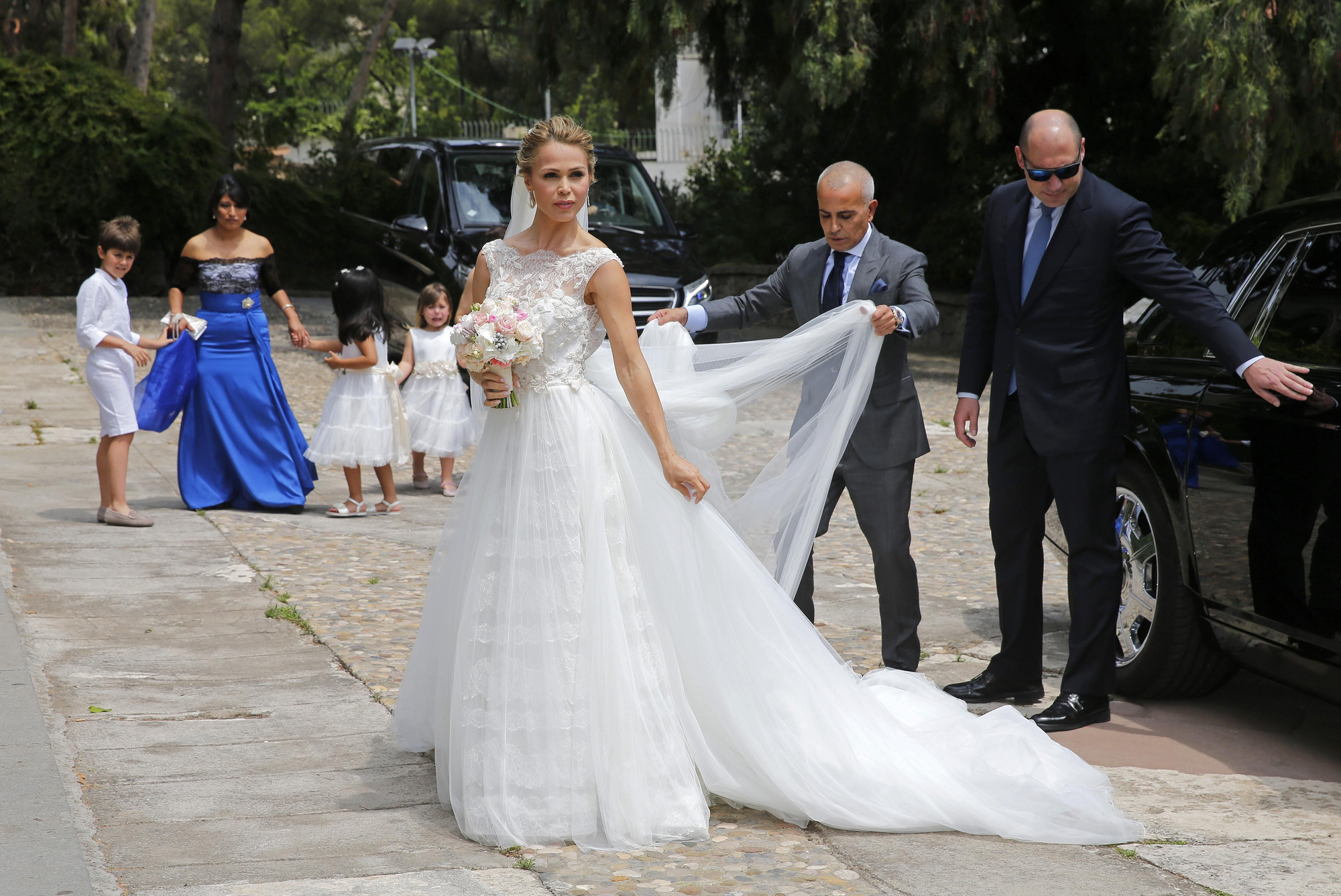 Yolanda Cardona con vestido de Pronovias