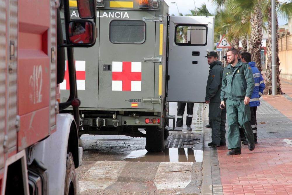 La UME monta su base en Los Alcázares para ayudar