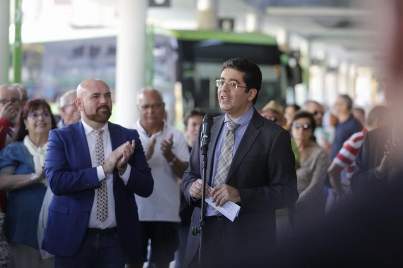 El presidente del Cabildo de Tenerife, Pedro Martín, y el director insular de Movilidad, José Alberto León, asisten a la inauguración de la estación de guaguas de Puerto de la Cruz | 22/11/2019 | Fotógrafo: Delia Padrón