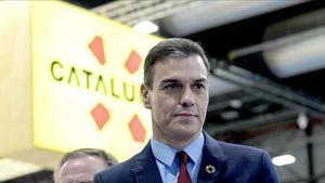 Pedro Sánchez, este viernes durante su visita a Fitur. 